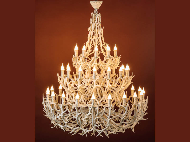 Luster S - Biely trojposchodový 